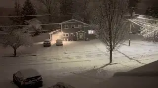 Timelapse of our FIRST MAJOR winter storm dumping 7 inches!!