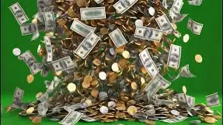 Realistic Money Falling FX Green Screen Footage for Commercial Use