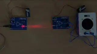 Simple demonstration of an optical fibre transmission system