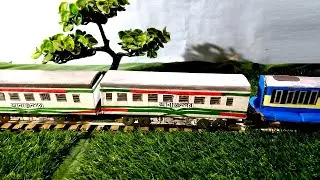How to make Rupsha/Simanta Express Train with cardboard going through beautiful Bangla Greenary