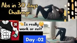 Day-2 of Abs in 30 days challenge app testing || 😁