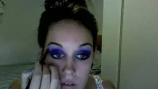 Purple blue eye makeup tutorial