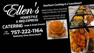 Ellen's Homestyle & BBQ Express Southern Cooking! Call/Text Orders & Catering: 757-222-1164
