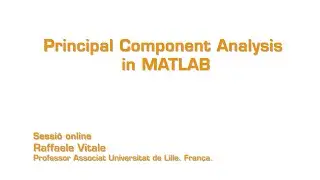 Анализ главных компонент в MATLAB