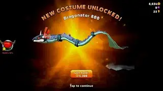 HUNGRY DRAGON :NEW DRAGON Skin Unlocked Dragonator 800 ANDRIOD / IOS GAMEPLAY