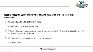 Best Practices for Selenium Automation With Java Code