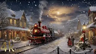 Relaxing Christmas Steam Train Journey 2 (NO LOOP) | New Music & Carols in 4K(3 HR) Extended Version
