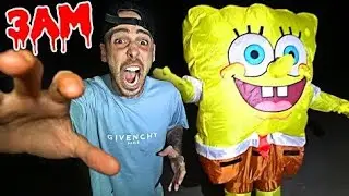 DRONE CAUGHT SPONGEBOB SQUAREPANTS IN REAL LIFE AT 3AM!! *SCARY*