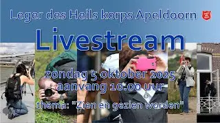 Samenkomst zondag 5 oktober 10.00 uur Apeldoorn. Thema: 