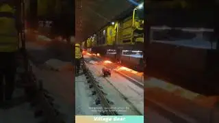 Rail grinder: specialized vehicle for repairing track surface damage! #machine  #railway