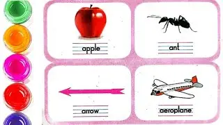 Learn Aa || ABCZ || How to Draw Alphabet and Paint Capital and Small Letters with Numbers for Kids