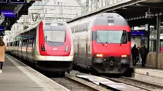 (4K) Trains at Geneva Main Station 19/2/20