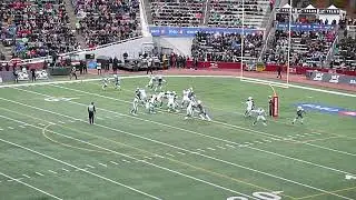 Jordan Williams-Lambert of Roughriders catches pass for 2 point convert vs. Alouettes 9/30/18