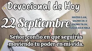 Devocional de hoy 22 Septiembre |  Devocionales cristianos | Devocionales diarios | Devocional