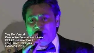 Yus Bo Vannak singing a classic Khmer song  at the CEAA Fundraiser event in Long Beach, CA
