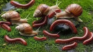 Millipede and Snails Slow Travelers of the forest ​#Millipede ​#Insects #MillipedeDocumentary