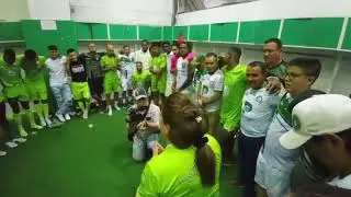 Celebraci&oacute;n camerino Liga de Portoviejo al eliminar a Independiente Juniors en la Copa Ecuador 2025