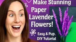 Simple flower making with crepe paper || LAVENDER ||