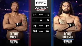 INSANE HEAVYWEIGHT HEAD KICK KO! APFC 5: Deonte Moses vs Deonte Johnson | #MMA #FULLFIGHT