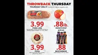 Hy-Vee Throwback Thursday Daily Deals Pork Loin, Honeycrisp Apples, Pizza & Body Armor 10-06-2022