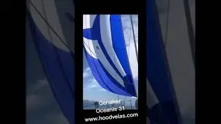 Genaker con almacenador para Oceanis 31, navegando por aguas de Alicante, relajante video.