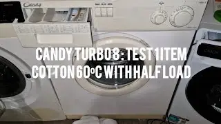 Candy Turbo 8 : Test 1 Item on Cotton 60⁰C with half load #candy #washingmachine #test #laundry 