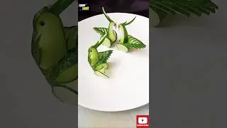 Cucumber🥒Swan🦢 Carving  I Cucumber Swan #cucumber #swan #carving #ideas #easy  #shorts