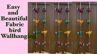 Diy wallhanging / handmade fabric bird wall hanging #santoshartwork #handmade#wallhanging #diy 