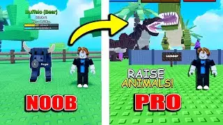 😮 INCRIVEL!!! FUI DO NOOB AO PRO NO RAISE ANIMALS! (LEVANTAR ANIMAIS) ROBLOX