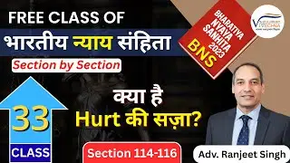 Hurt Explained | Offences Affecting Human Body | Sections 113 | Class 33 | BNS 2023