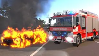 Emergency Call 112 - Car Fire on the Highway!