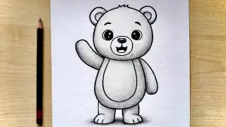 How to Draw a Cute Teddy Bear | Simple Pencil Drawing 🐻✨|| #drawing #art #pencil 