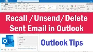 How To Recall Email In Outlook | How To Recall An Email In Outlook Without Recipient Knowing
