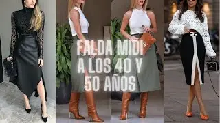 IDEAS PARA USAR FALDA MIDI  A LOS 40 Y 50 AÑOS✨IDEAS FOR WEARING A MIDI SKIRT AT 40 AND 50 YEARS OLD