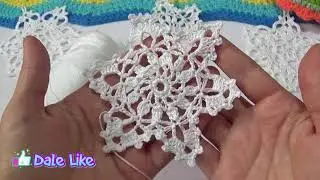 Copo de nieve tejido a crochet modelo #2