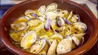 86.Almejas A La Marinera (receta típica gallega). Ingredientes 👉