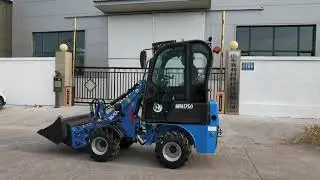 WOLF Brand 700kg load capacity blue mini electric wheel loader MINI1750 #wheelloader #loader