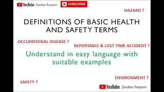 What is safety, Hazard, Reportable accident, Work environment