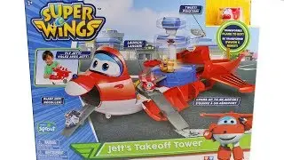 Super Wings Jett's Takeoff Tower Playset Unboxing Toy Review