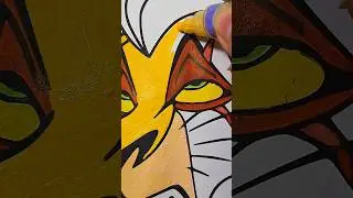 Color Drawing Scar | Lion King Coloring Book | Arrtx Acrylic Markers