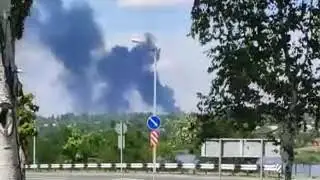 25.07.20. Горит что-то в Донецке сильно