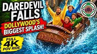 Daredevil Falls Log Flume Dollywood (On Ride POV)