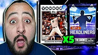 I OPENED UP ALL *FIVE* SET 4 HEADLINERS... MLB THE SHOW 22 PACK OPENING