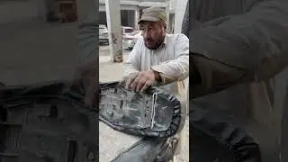 Motorcycle Seat Repairing Process | Complete Restoration  #viral #youtubeshorts