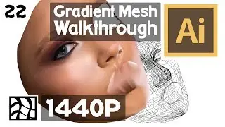 Gradient Mesh Advanced Tutorial - Learn Realistic Drawing (Adobe Illustrator) - Eyes (Episode 22)