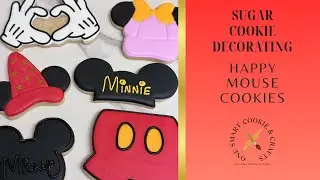 Happiest Mouse Themed Cookies #mickeymouse #minniemouse #cookies #edibleart #birthdaycookies