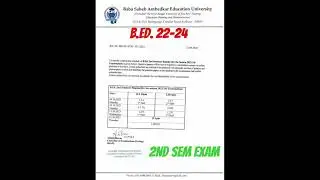B.Ed. 22-24 , #2nd Sem Exam 🌟#Routine #bsaeu #wbuttepa #motivation