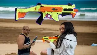 Nerf war! Gavinfuzzy sbf vs Eli wu momentum out of darts
