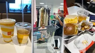 #adayinmylife |shopping with my baby | hair day | lunch at mcdonalds