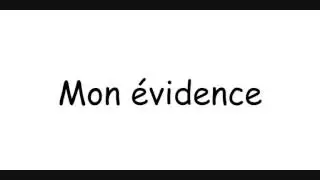 Mon &eacute;vidence (cover)